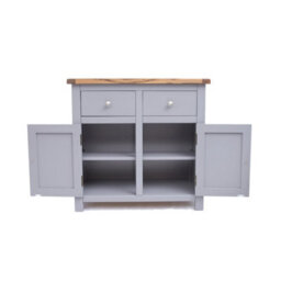 Cabinet Bits Mirano Grey 2 Drawer 2 Door Sideboard Brass Knob - thumbnail 5