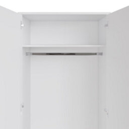 Fwstyle Promo 2 Door Double Wardrobe White (H) 170 (W) 76 (D) 47Cm - thumbnail 5