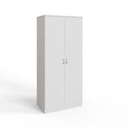 Fwstyle Promo 2 Door Double Wardrobe White (H) 170 (W) 76 (D) 47Cm - thumbnail 2