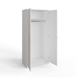 Fwstyle Promo 2 Door Double Wardrobe White (H) 170 (W) 76 (D) 47Cm - thumbnail 3