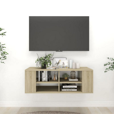 Berkfield Wall-Mounted Tv Cabinet Sonoma Oak 102X35X35 Cm Engineered Wood - image 1