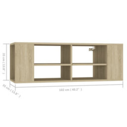 Berkfield Wall-Mounted Tv Cabinet Sonoma Oak 102X35X35 Cm Engineered Wood - thumbnail 7