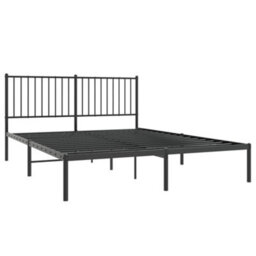 Berkfield Metal Bed Frame With Headboard Black 150X200 Cm 5Ft King Size - thumbnail 4