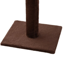 Pawhut Floor To Ceiling Cat Tree 5-Tier Climbing Tower Scratching Post Brown - thumbnail 8