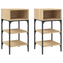 Berkfield Elegant Bedside Tables 2 Pcs Sonoma Oak 35X34.5X70 Cm Engineered Wood - thumbnail 1