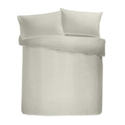 Appletree Premium 200Tc Plain Dye Silver 100% Percale Cotton Duvet Cover Set - thumbnail 3