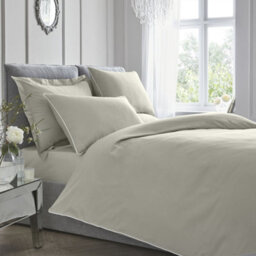 Appletree Premium 200Tc Plain Dye Silver 100% Percale Cotton Duvet Cover Set