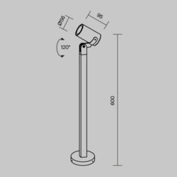 Luminosa Lighting Luminosa Scope Outdoor Bollard Black Ip65 1Xgu10 - thumbnail 3