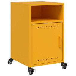 Berkfield Bedside Cabinet Mustard Yellow 36X39X59 Cm Steel - thumbnail 2