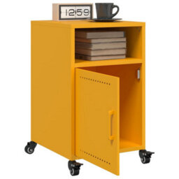 Berkfield Bedside Cabinet Mustard Yellow 36X39X59 Cm Steel - thumbnail 4