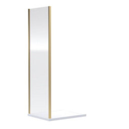 Dezine 6mm Brushed Brass 1200 X 800mm Sliding Door Shower Enclosure - thumbnail 3