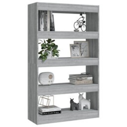 Berkfield Book Cabinet/room Divider Grey Sonoma 80X30X135 Cm Engineered Wood - thumbnail 4