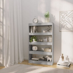 Berkfield Book Cabinet/room Divider Grey Sonoma 80X30X135 Cm Engineered Wood - thumbnail 3