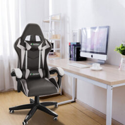 Onemill Gaming Chair Racing Style Ergonomic High Back Computer Chair With Height Adjustment, Headrest And Lumbar Support(Black&white) - thumbnail 7