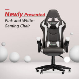 Onemill Gaming Chair Racing Style Ergonomic High Back Computer Chair With Height Adjustment, Headrest And Lumbar Support(Black&white) - thumbnail 5