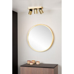 Lucide Nigel Modern Ceiling Spotlight Bar - Led Dim To Warm - Gu10 - 3X5W 2200K/3000K - Matt Gold, Brass - thumbnail 4