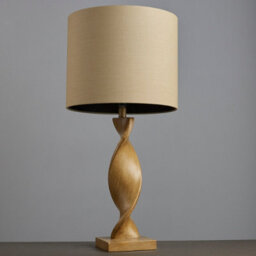 Luminosa Lighting Luminosa Abia Table Lamp Oak Effect Resin, Natural Linen Shade - thumbnail 4