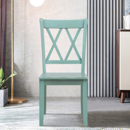 Gainoom Set Of 2 Dining Chairs Wooden Kitchen Side Chair Armless Chairs W/ X Back - thumbnail 8