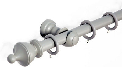 Lister Cartwright  28 mm Wooden Curtain Poles Fixed Length (Truffle Urn, 240 Cm) - image 1