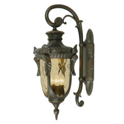 Outdoor Ip44 3-Bulb Wall Light In Old Bronze - Led E14 60W Sconce
