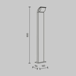 Luminosa Lighting Luminosa Stock Outdoor Bollard Graphite 3000K 450Lm Ip65 - thumbnail 3