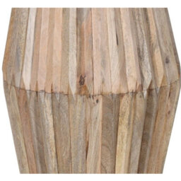 Wyld Haus Arizona Natural Mango Wood Carved Side Table - thumbnail 4