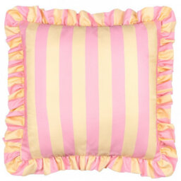 furn. Furn Palm Royale Stripe Ruffle Printed Outdoor Cushion Cover - thumbnail 1