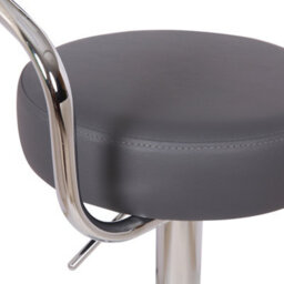 Lamboro Zenith Kitchen Bar Stool, Single, Height Adjustable Gas Lift, Comfortable Padded Seat, Breakfast & Home Bar Stool, Charcoal Grey - thumbnail 5