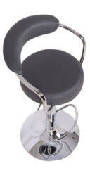 Lamboro Zenith Kitchen Bar Stool, Single, Height Adjustable Gas Lift, Comfortable Padded Seat, Breakfast & Home Bar Stool, Charcoal Grey - thumbnail 4