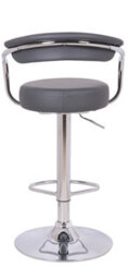 Lamboro Zenith Kitchen Bar Stool, Single, Height Adjustable Gas Lift, Comfortable Padded Seat, Breakfast & Home Bar Stool, Charcoal Grey - thumbnail 3
