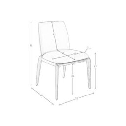 Angel Cerda Elegant Brown Leatherette Dining Chair With Walnut Legs - thumbnail 7
