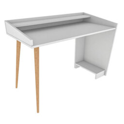 Decorotika 120Cm Vannessa Writing Desk White And Sapphire - thumbnail 5