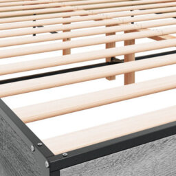 Berkfield Bed Frame Without Mattress Grey Sonoma 140X190 Cm - thumbnail 7