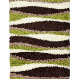"Bravich Green Waves Thick Shaggy Rug - California - 120X170Cm (4'x5'8"")" - thumbnail 1