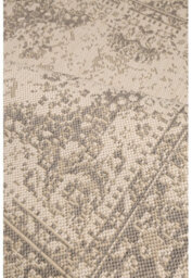 Melrose Eden Medallion Silver Coloured Indoor Outdoor Area Runner Rug 10mm Pile Height - 67/200Cm - thumbnail 3