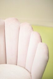 Orsina Glamorous Design Pink Scalloped Chair, Sturdy Occassional Arm Chair, Stylish Armchair For Livingroom - thumbnail 4