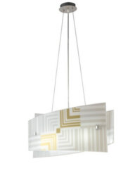 Luminosa Lighting Luminosa Seventy 4 Light Pendant Ceiling Light White 60X20X30Cm - thumbnail 1