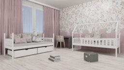 Arte Gaja Wooden Bunk Bed With Storage - Cashmere - Foam Mattresses Included - 90 X 190Cm - thumbnail 2