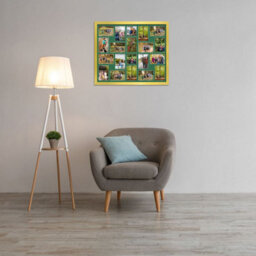 AK Frames 80X70Cm Gold Modern Multi Photo Frame With Emerald Mount - Holds 20 Apertures (18X) 6X4, (2X) 4X4 Photos - thumbnail 3