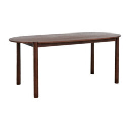 Sweeek - Oval Rubberwood Dining Table 180Cm Seats 6 Walnut - Constance - thumbnail 2