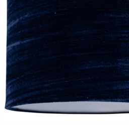 First Choice Lighting Navy Blue Crushed Velvet 25Cm Pendant Light Shade - thumbnail 3