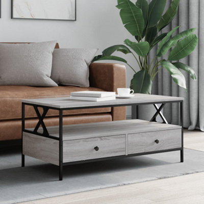 Walplus Coffee Table Grey Sonoma 100X51X45 Cm Engineered Wood - image 1