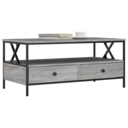 Walplus Coffee Table Grey Sonoma 100X51X45 Cm Engineered Wood - thumbnail 3