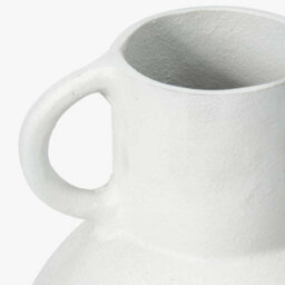 Pacific Lifestyle Modern White Metal Vase With Handles - thumbnail 6