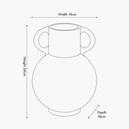 Pacific Lifestyle Modern White Metal Vase With Handles - thumbnail 2