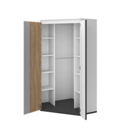 Arte Stylish Imola Corner Wardrobe With Hinged Door In White Matt - Spacious And Modern (H)1980mm (W)950mm (D)950mm - thumbnail 2
