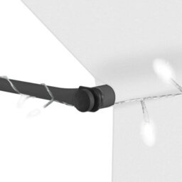 Berkfield Manual Retractable Awning With Led 150 Cm Cream - thumbnail 5
