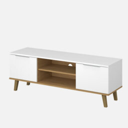 Heze Furniture Neptun 2 Door Scandinavian Style Modern Tv Unit With Storage - thumbnail 2