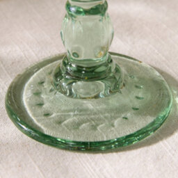 Dibor Set Of 4 Laurier Green Embossed Leaf Drinking Glass Spring Summer Wine Goblets 320Ml - thumbnail 5