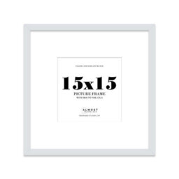 "15X15"" Light Grey Picture Frame - 15X15"" Square Frame With 12X12"" Mount For 15X15""/12X12"" Pictures Moderrn Style Thin Edge, 1 Pack" - thumbnail 1